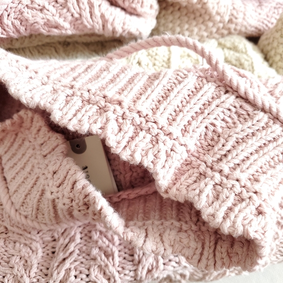 NWT Anthropologie Marci Dip-Dyed Fisherman Cable Knit Grandmacore Sweater XS - Picture 12 of 12